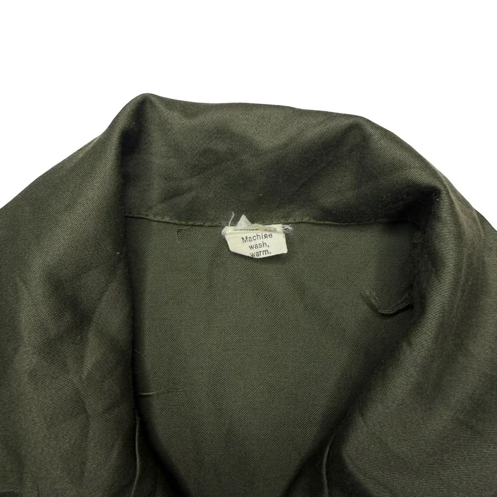 Vintage military issue green cotton‎ button shirt